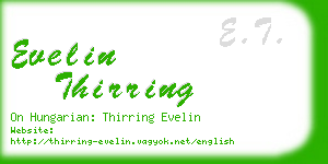 evelin thirring business card